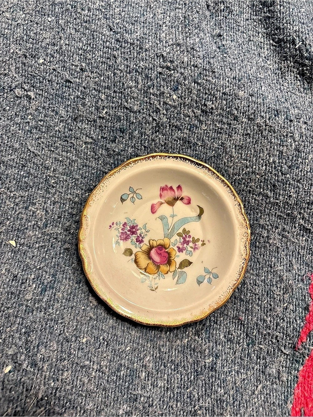 Haviland Floral Decorative Dish Cream & Pink